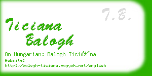 ticiana balogh business card